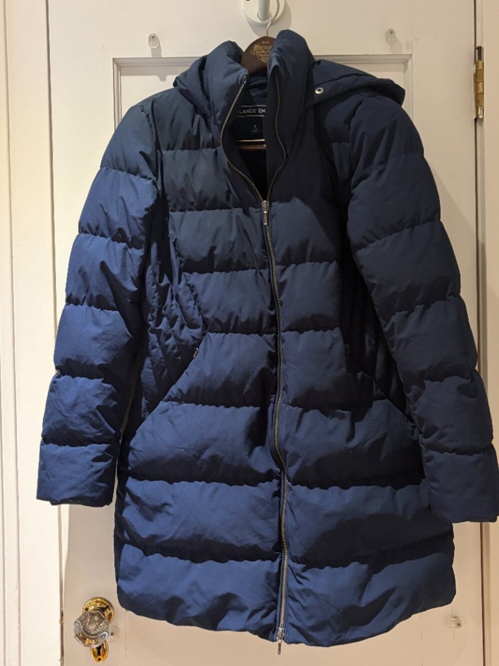 Lands' End Womens Blue Winter Parka Size Small Hooded - Picture 2 of 8